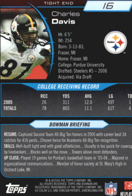 2006 Bowman Chrome Football Part 2 Main Set Rookie Cards #1-110 #221-275 - Picture 33 of 325