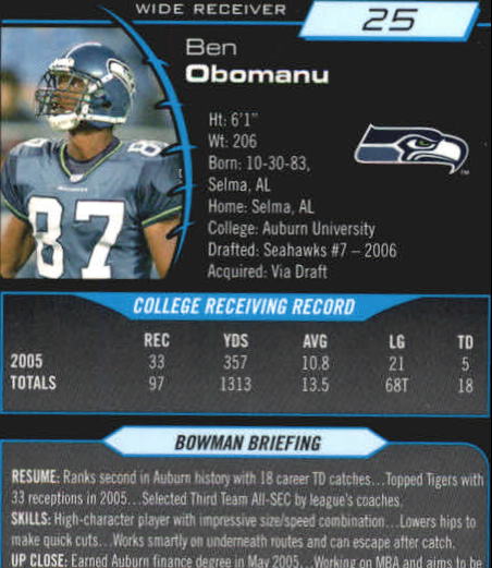2006 Bowman Chrome Football Part 2 Main Set Rookie Cards #1-110 #221-275 - Picture 51 of 325