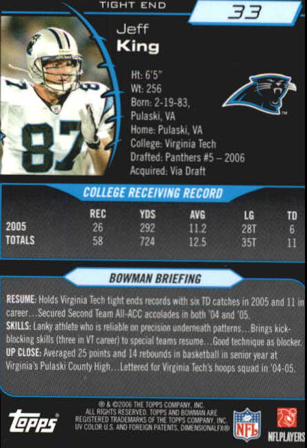 2006 Bowman Chrome Football Part 2 Main Set Rookie Cards #1-110 #221-275 - Picture 67 of 325