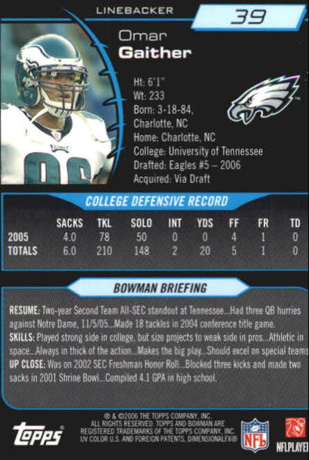 2006 Bowman Chrome Football Part 2 Main Set Rookie Cards #1-110 #221-275 - Picture 79 of 325