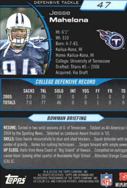 2006 Bowman Chrome Football Part 2 Main Set Rookie Cards #1-110 #221-275 - Picture 95 of 325