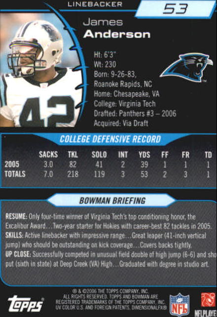 2006 Bowman Chrome Football Part 2 Main Set Rookie Cards #1-110 #221-275 - Picture 107 of 325