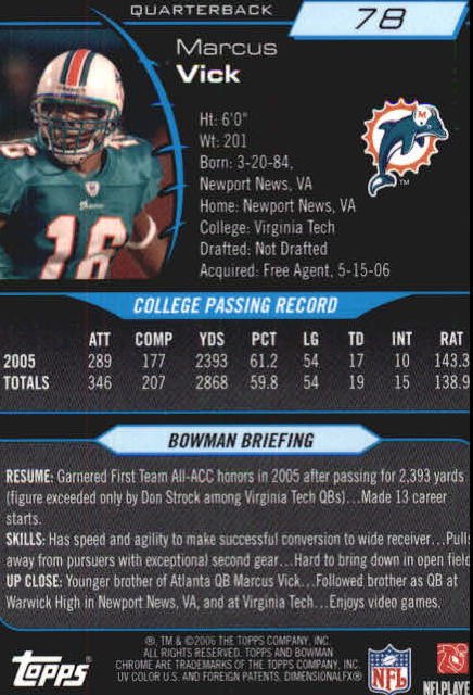 2006 Bowman Chrome Football Part 2 Main Set Rookie Cards #1-110 #221-275 - Picture 157 of 325