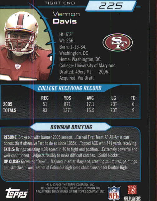 2006 Bowman Chrome Football Part 2 Main Set Rookie Cards #1-110 #221-275 - Picture 227 of 325