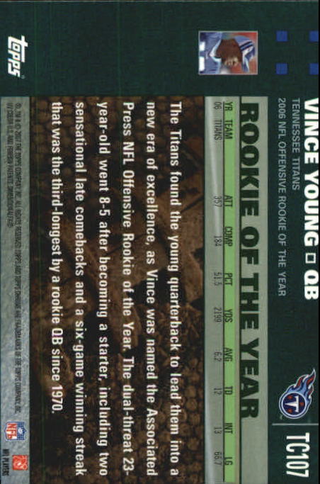 2007 Topps Chrome Football Part 1 Main Set Cards #TC1 to #TC165 Veterans - Picture 209 of 319
