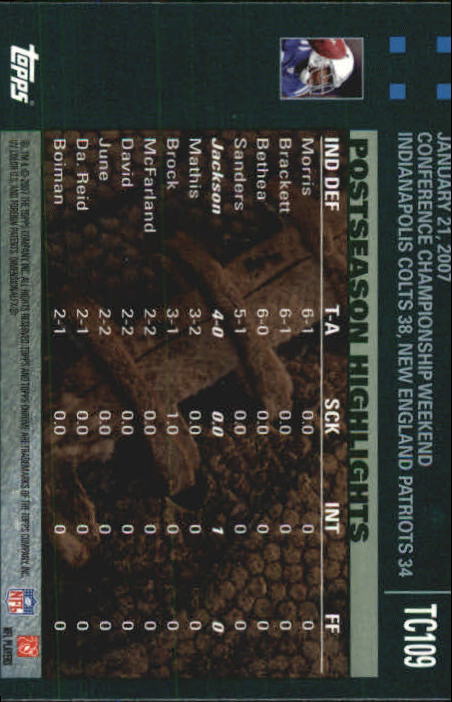 2007 Topps Chrome Football Part 1 Main Set Cards #TC1 to #TC165 Veterans - Picture 213 of 319