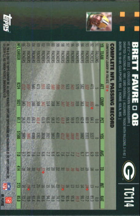 2007 Topps Chrome Football Part 1 Main Set Cards #TC1 to #TC165 Veterans - Picture 221 of 319