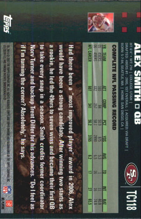 2007 Topps Chrome Football Part 1 Main Set Cards #TC1 to #TC165 Veterans - Picture 227 of 319