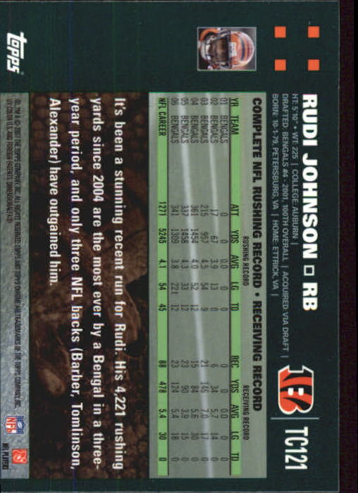 2007 Topps Chrome Football Part 1 Main Set Cards #TC1 to #TC165 Veterans - Picture 233 of 319
