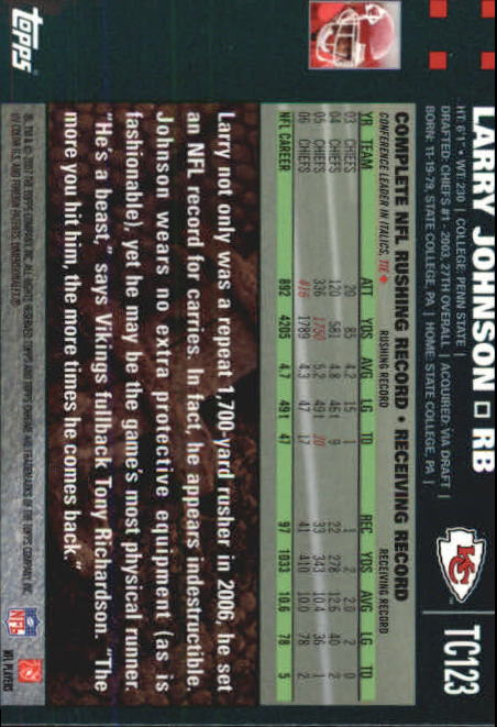 2007 Topps Chrome Football Part 1 Main Set Cards #TC1 to #TC165 Veterans - Picture 237 of 319