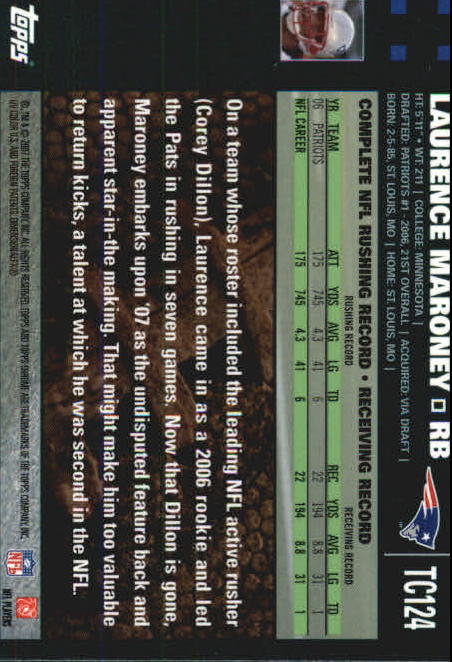 2007 Topps Chrome Football Part 1 Main Set Cards #TC1 to #TC165 Veterans - Picture 239 of 319
