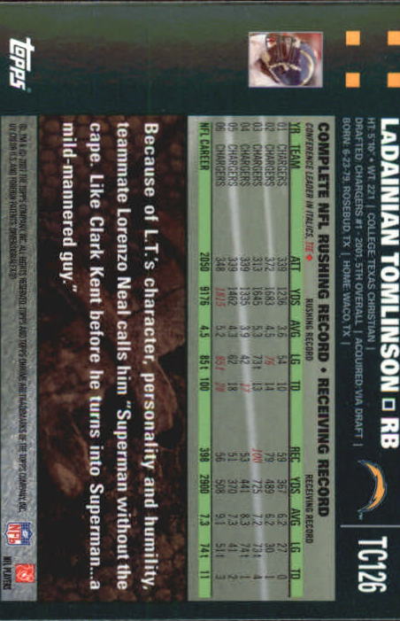2007 Topps Chrome Football Part 1 Main Set Cards #TC1 to #TC165 Veterans - Picture 243 of 319