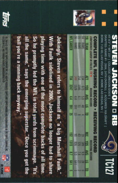 2007 Topps Chrome Football Part 1 Main Set Cards #TC1 to #TC165 Veterans - Picture 245 of 319