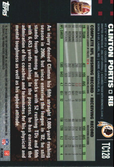 2007 Topps Chrome Football Part 1 Main Set Cards #TC1 to #TC165 Veterans - Picture 247 of 319