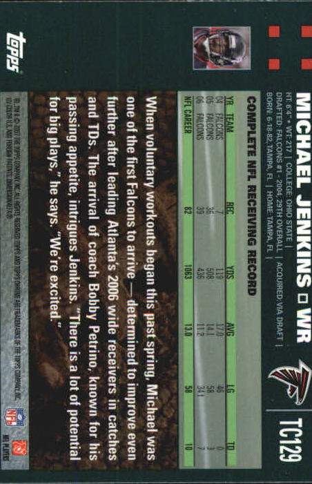 2007 Topps Chrome Football Part 1 Main Set Cards #TC1 to #TC165 Veterans - Picture 249 of 319