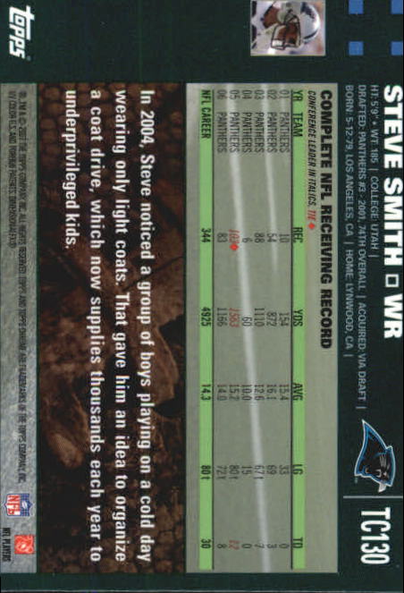 2007 Topps Chrome Football Part 1 Main Set Cards #TC1 to #TC165 Veterans - Picture 251 of 319