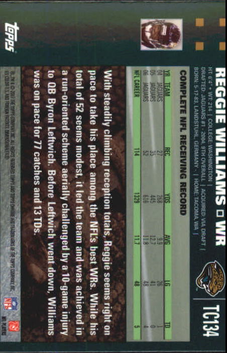 2007 Topps Chrome Football Part 1 Main Set Cards #TC1 to #TC165 Veterans - Picture 259 of 319