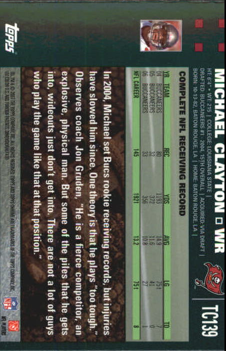 2007 Topps Chrome Football Part 1 Main Set Cards #TC1 to #TC165 Veterans - Picture 269 of 319