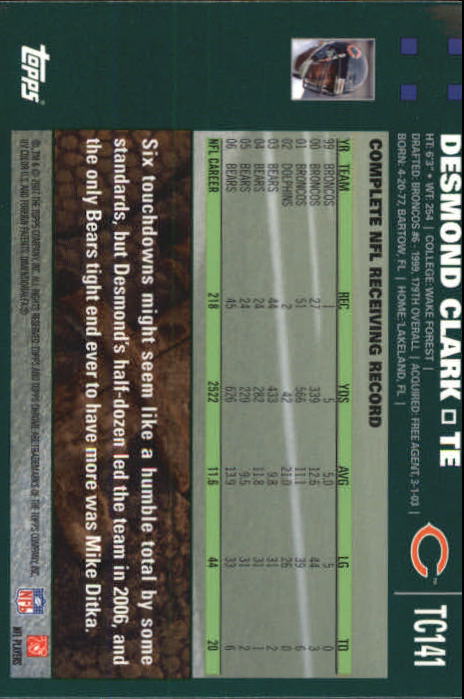 2007 Topps Chrome Football Part 1 Main Set Cards #TC1 to #TC165 Veterans - Picture 273 of 319