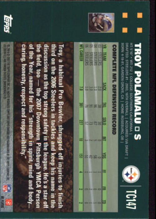 2007 Topps Chrome Football Part 1 Main Set Cards #TC1 to #TC165 Veterans - Picture 283 of 319