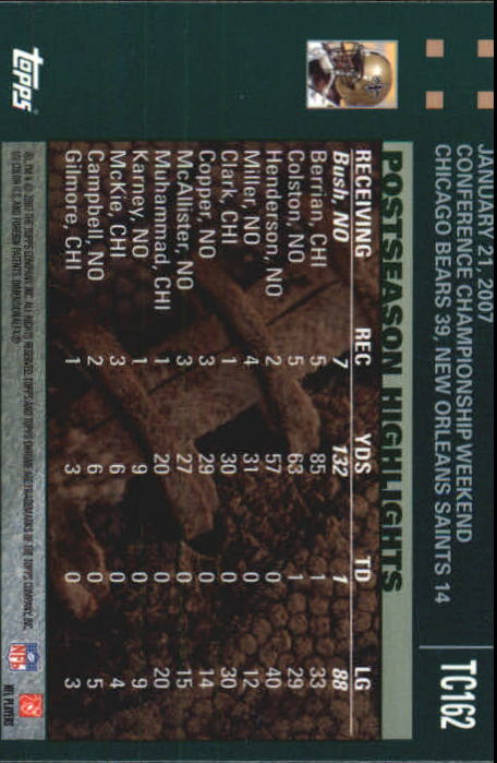 2007 Topps Chrome Football Part 1 Main Set Cards #TC1 to #TC165 Veterans - Picture 313 of 319