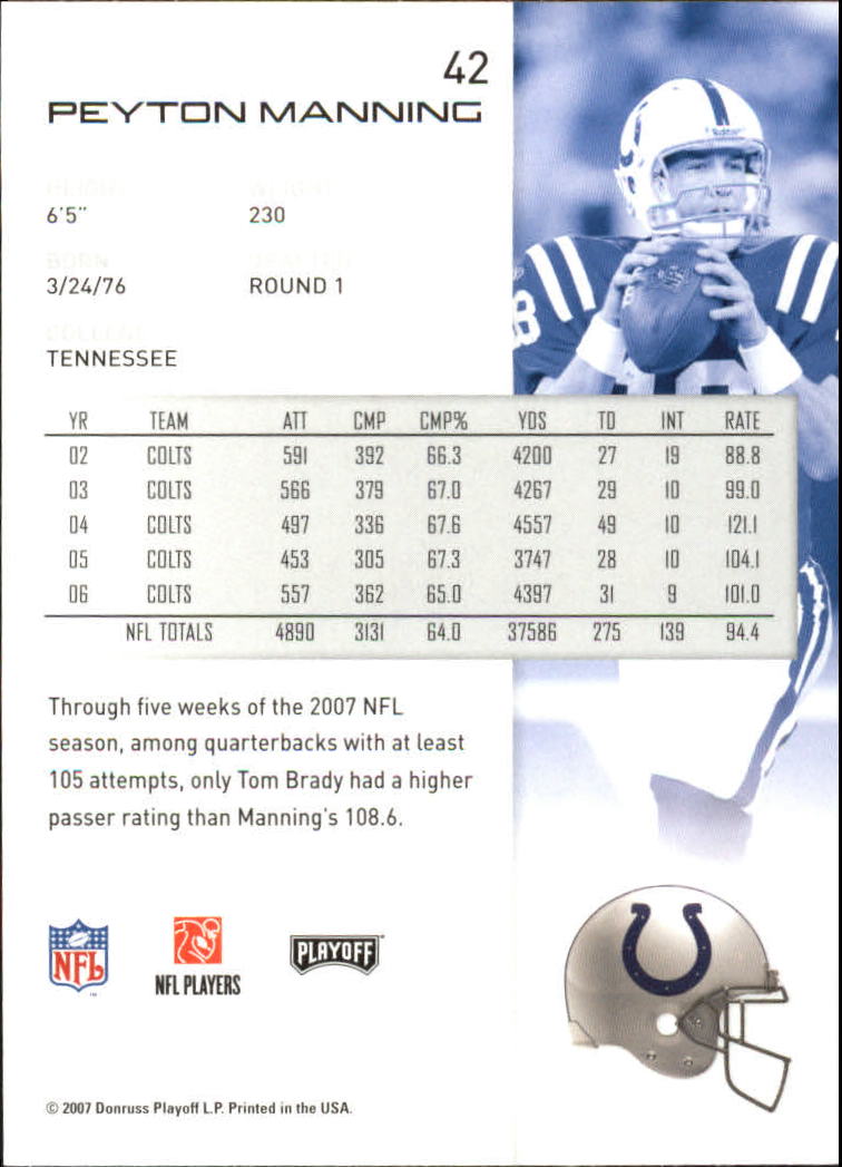 2007 Playoff NFL Playoffs Football Card Pick - Picture 85 of 361