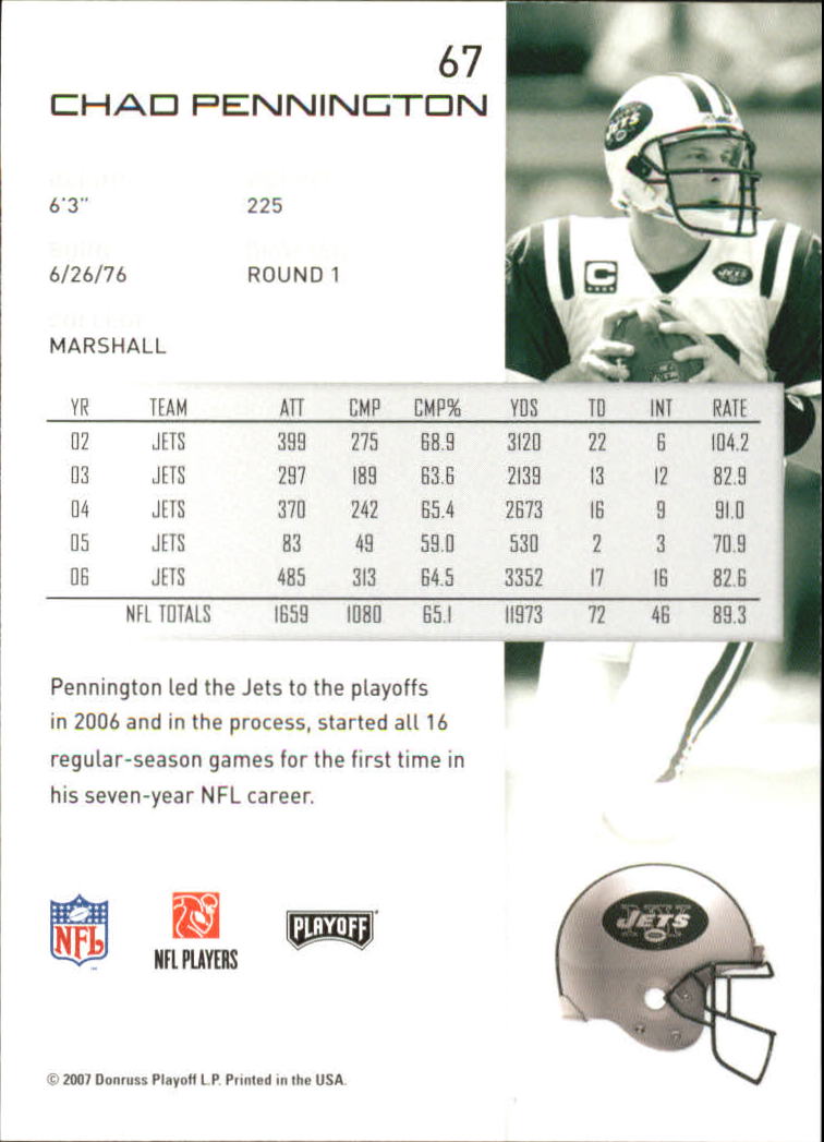 2007 Playoff NFL Playoffs Football Card Pick - Picture 135 of 361