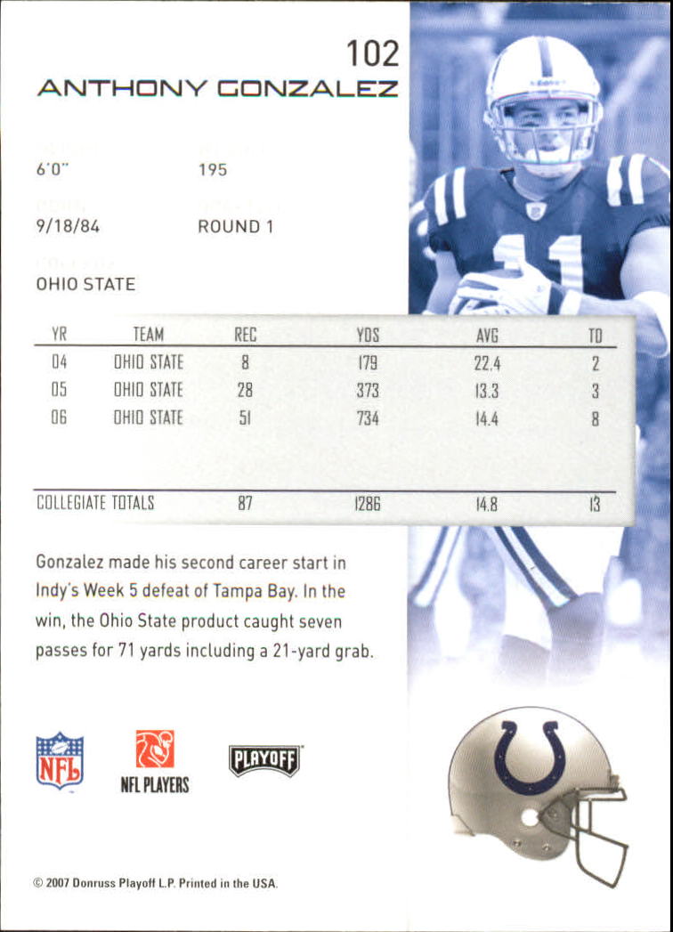 2007 Playoff NFL Playoffs Football Card Pick - Picture 205 of 361