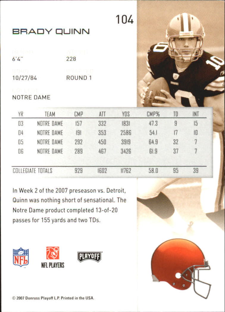 2007 Playoff NFL Playoffs Football Card Pick - Picture 209 of 361