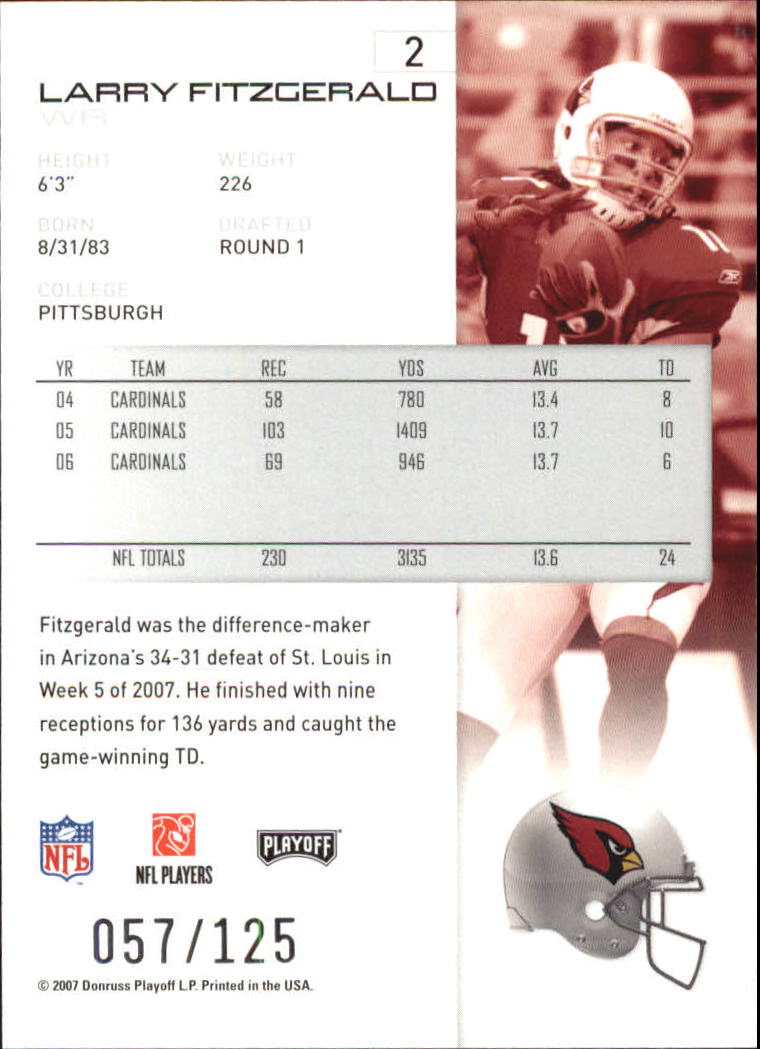 2007 Playoff NFL Playoffs Red Holofoil Football Card Pick - Photo 5 sur 351
