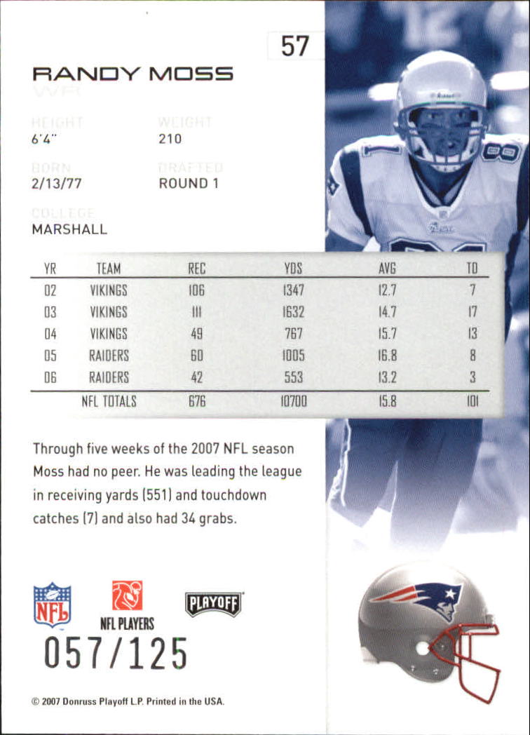 2007 Playoff NFL Playoffs Red Holofoil Football Card Pick - Photo 109 sur 351