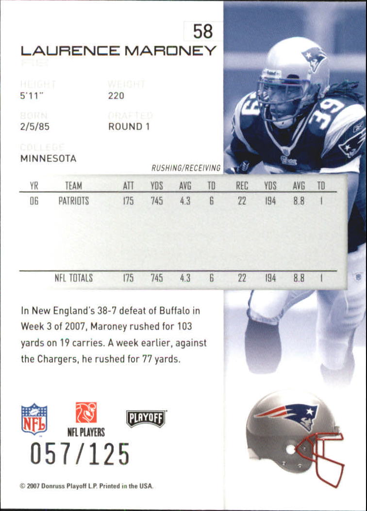 2007 Playoff NFL Playoffs Red Holofoil Football Card Pick - Photo 111 sur 351