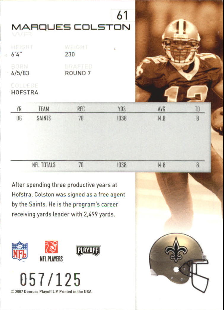 2007 Playoff NFL Playoffs Red Holofoil Football Card Pick - Photo 117 sur 351