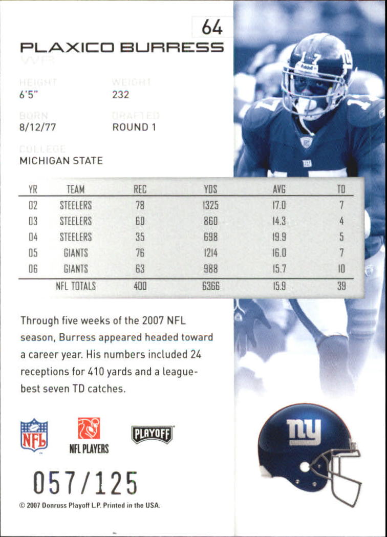 2007 Playoff NFL Playoffs Red Holofoil Football Card Pick - Photo 123 sur 351
