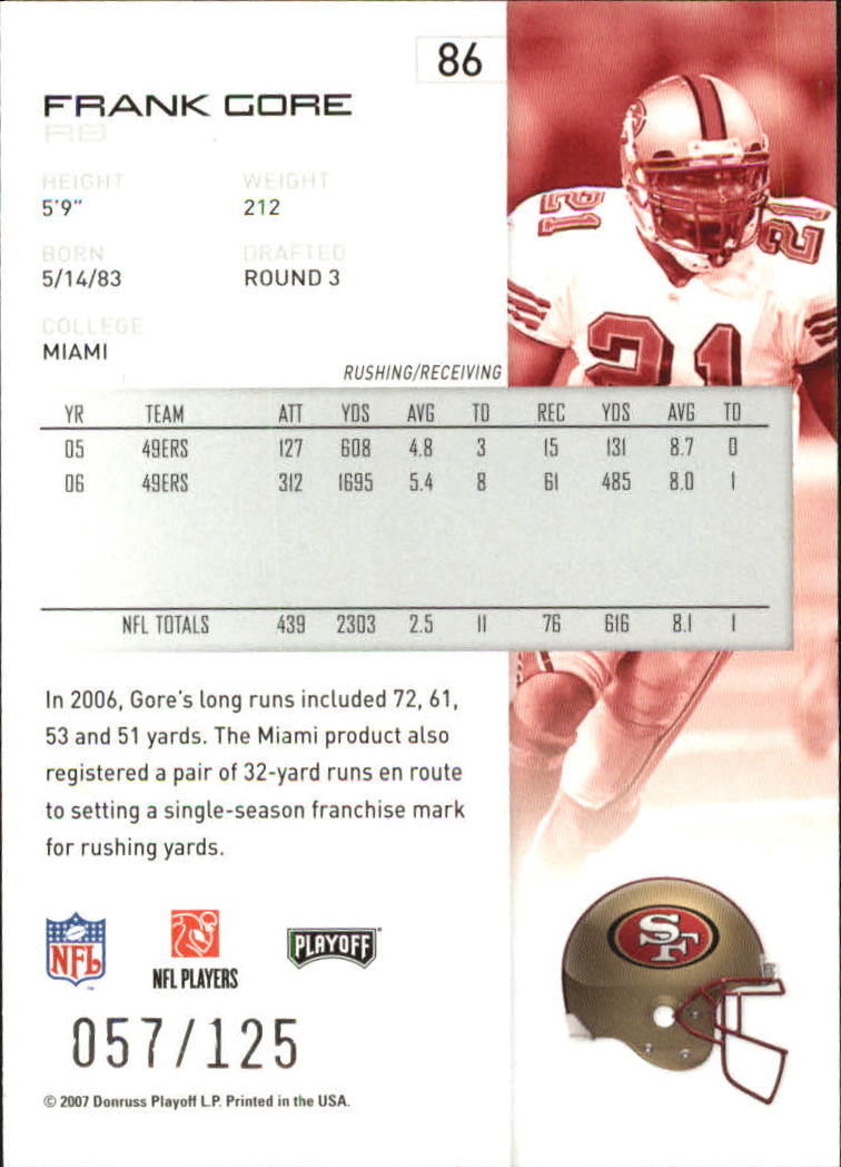 2007 Playoff NFL Playoffs Red Holofoil Football Card Pick - Photo 167 sur 351
