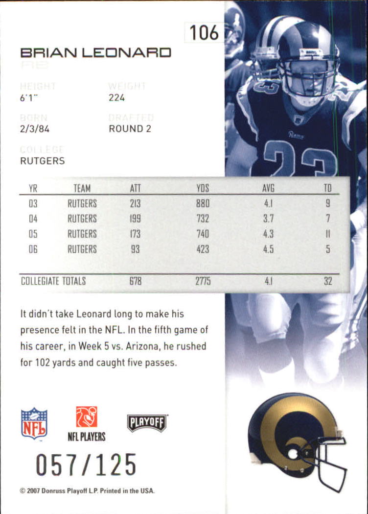 2007 Playoff NFL Playoffs Red Holofoil Football Card Pick - Photo 204 sur 351
