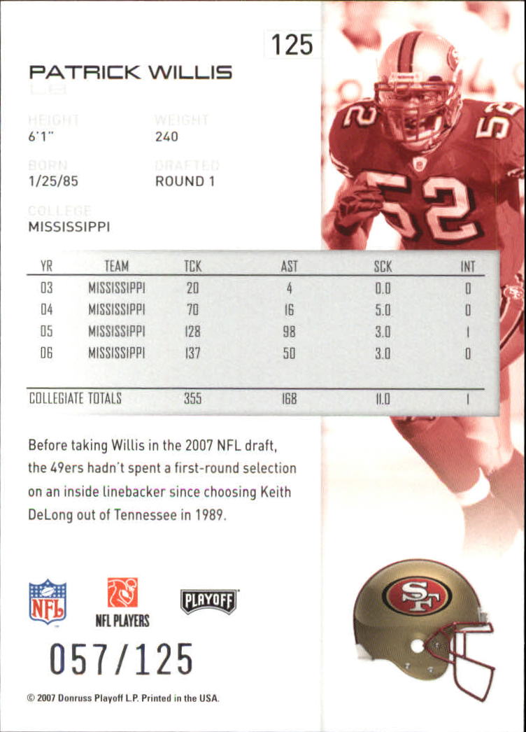 2007 Playoff NFL Playoffs Red Holofoil Football Card Pick - Photo 241 sur 351