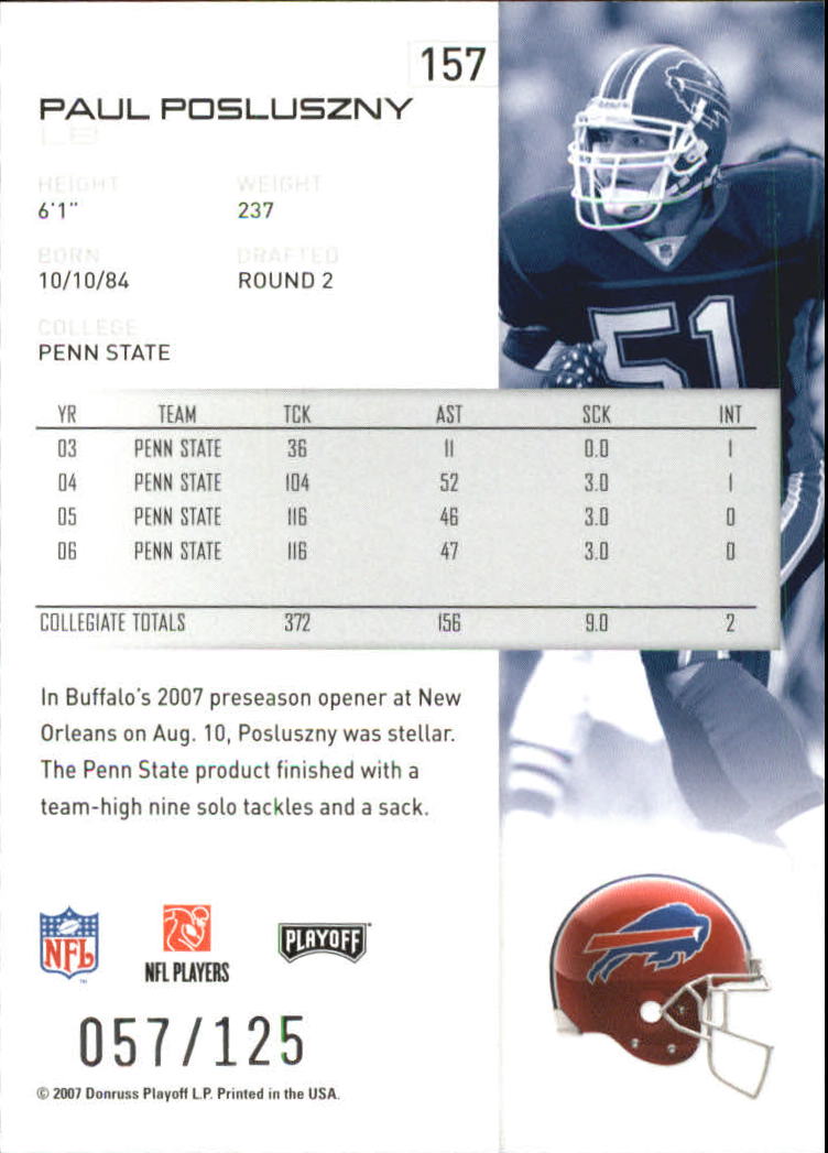2007 Playoff NFL Playoffs Red Holofoil Football Card Pick - Photo 305 sur 351