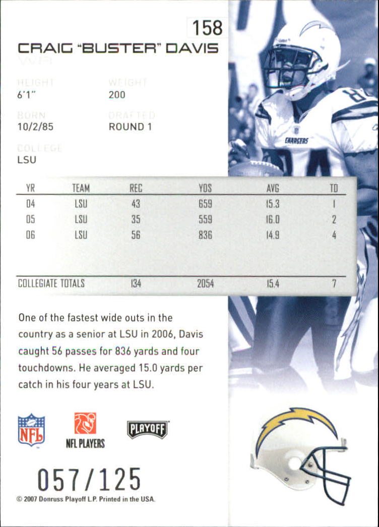 2007 Playoff NFL Playoffs Red Holofoil Football Card Pick - Photo 307 sur 351