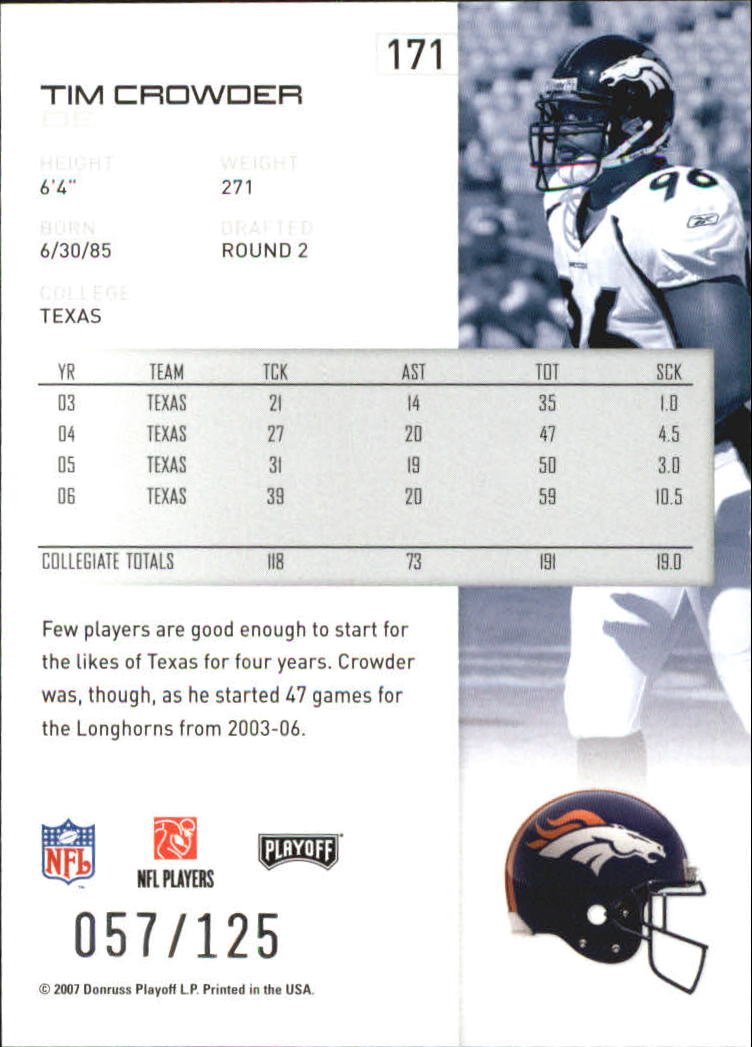 2007 Playoff NFL Playoffs Red Holofoil Football Card Pick - Photo 333 sur 351