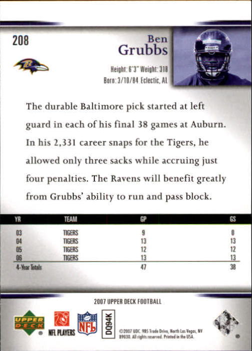 A8200- 2007 Upper Deck Gold Predictor FB 151-300 -You Pick- 15+ FREE US SHIP - Picture 103 of 244