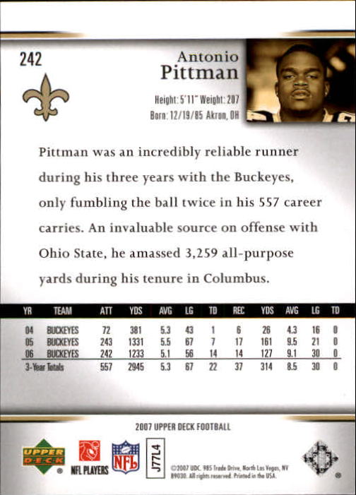 A8200- 2007 Upper Deck Gold Predictor FB 151-300 -You Pick- 15+ FREE US SHIP - Picture 161 of 244