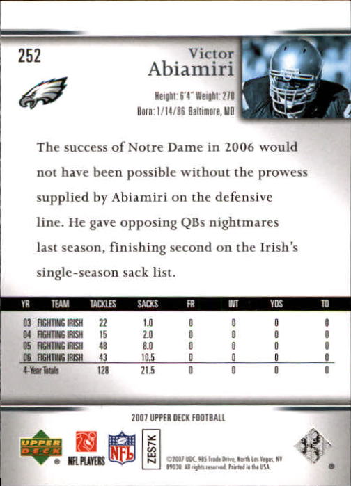 A8200- 2007 Upper Deck Gold Predictor FB 151-300 -You Pick- 15+ FREE US SHIP - Picture 173 of 244