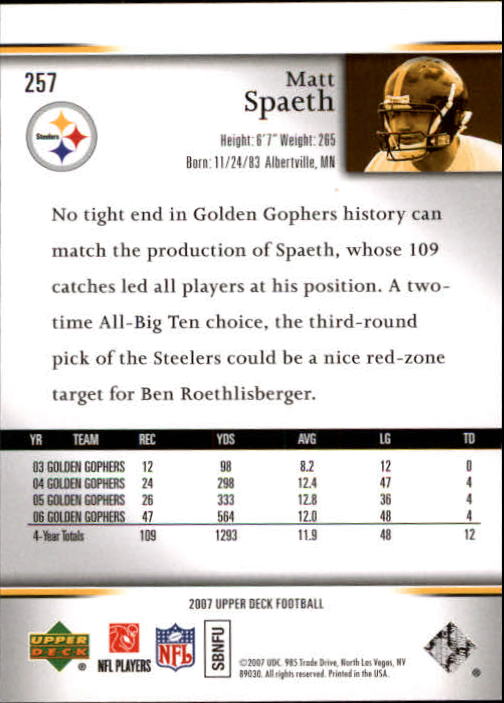 A8200- 2007 Upper Deck Gold Predictor FB 151-300 -You Pick- 15+ FREE US SHIP - Picture 181 of 244