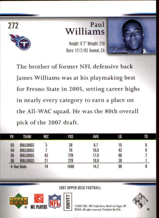 A8200- 2007 Upper Deck Gold Predictor FB 151-300 -You Pick- 15+ FREE US SHIP - Picture 203 of 244