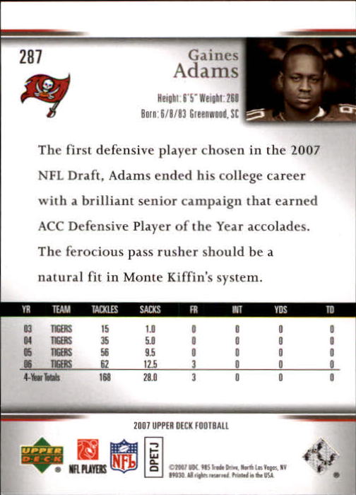 A8200- 2007 Upper Deck Gold Predictor FB 151-300 -You Pick- 15+ FREE US SHIP - Picture 224 of 244