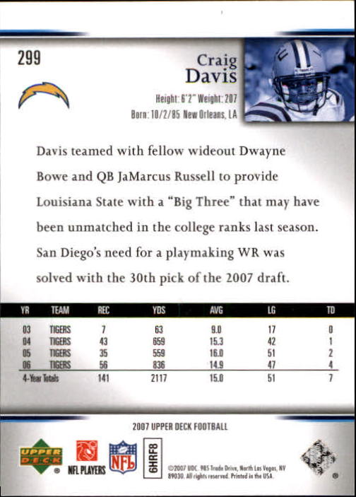 A8200- 2007 Upper Deck Gold Predictor FB 151-300 -You Pick- 15+ FREE US SHIP - Picture 242 of 244