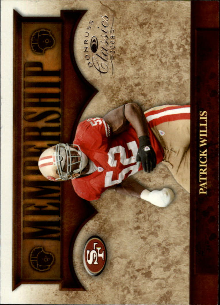 2008 Donruss Classics Membership Football Card Pick