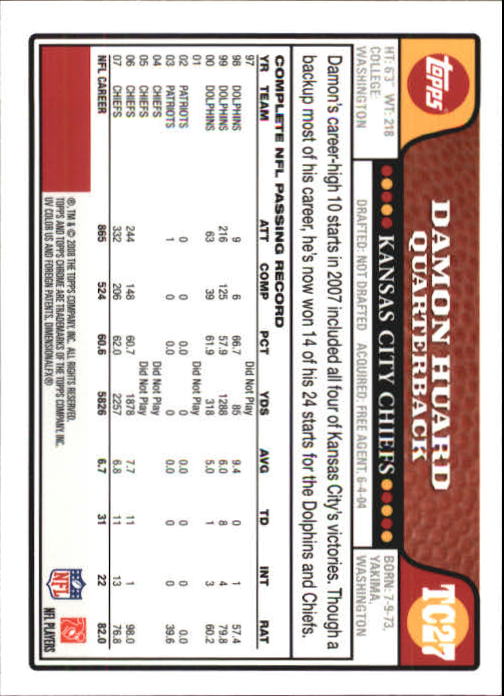 2008 Topps Chrome Football Part 1 Main Set Veterans Cards #TC1 to #TC165 - Picture 51 of 317