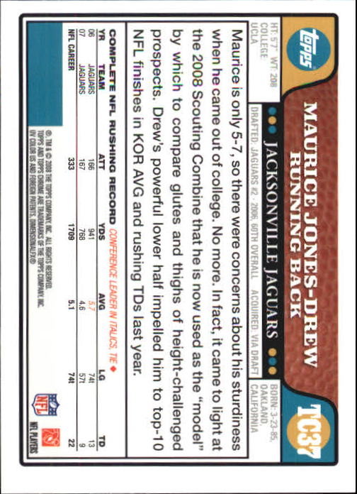 2008 Topps Chrome Football Part 1 Main Set Veterans Cards #TC1 to #TC165 - Picture 71 of 317